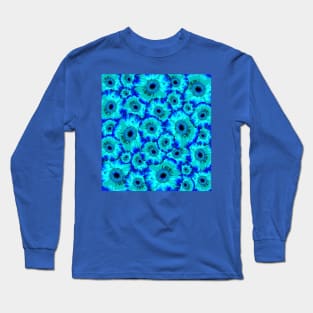 Blue floral pattern Long Sleeve T-Shirt